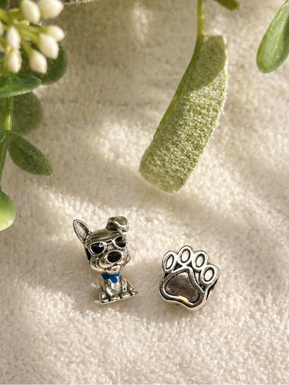 Set of 2 Puppy Bracelet Charms